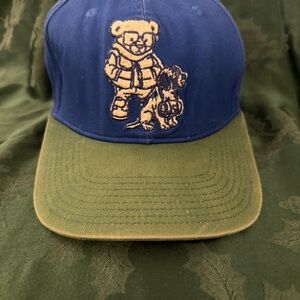Hustle Gang Blue and Green Bear Cap